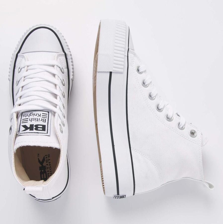 British Knights Kaya Mid Dames Sneakers Hoog Wit Katoen Vrouwen Schoenen - Foto 2