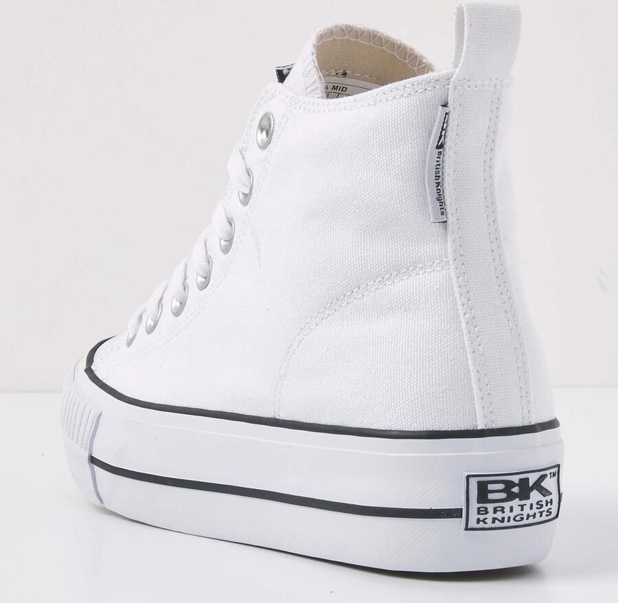 British Knights Kaya Mid Dames Sneakers Hoog Wit Katoen Vrouwen Schoenen - Foto 4