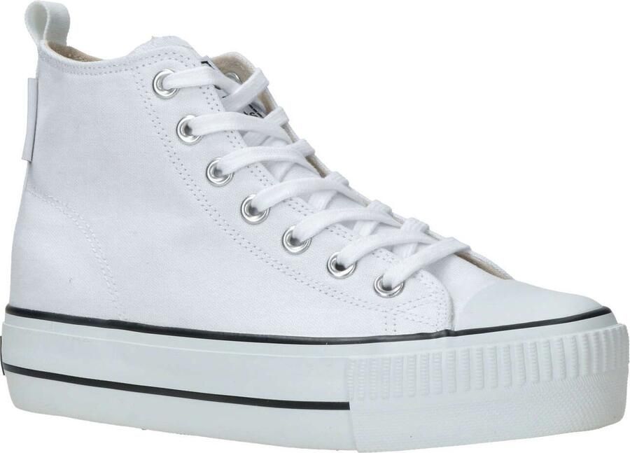 British Knights Kaya Mid Dames Sneakers Hoog Wit Katoen Vrouwen Schoenen - Foto 8