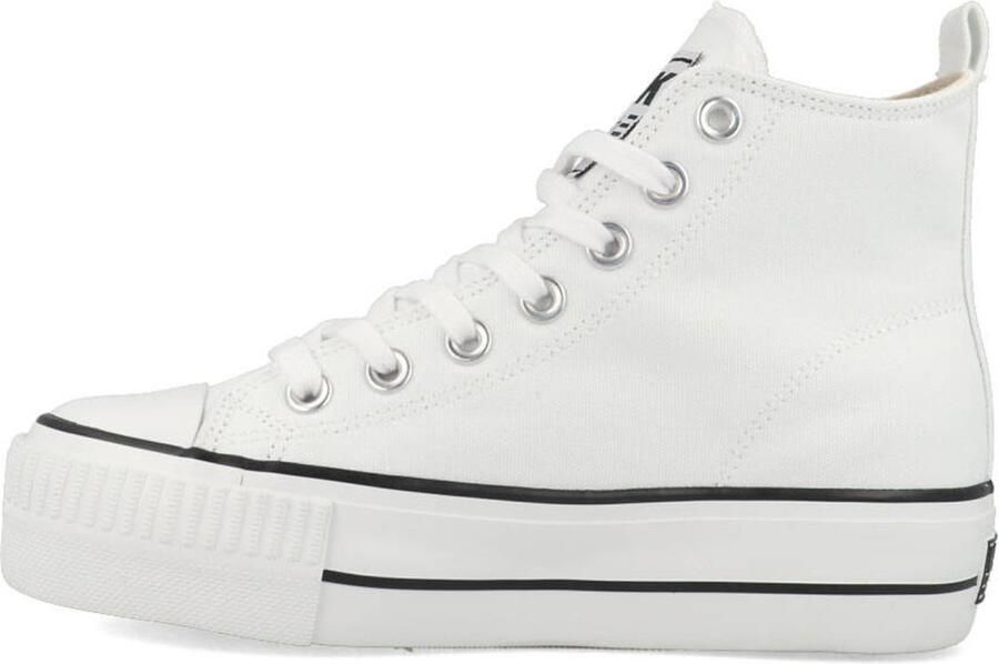 British Knights Kaya Mid Dames Sneakers Hoog Wit Katoen Vrouwen Schoenen - Foto 12