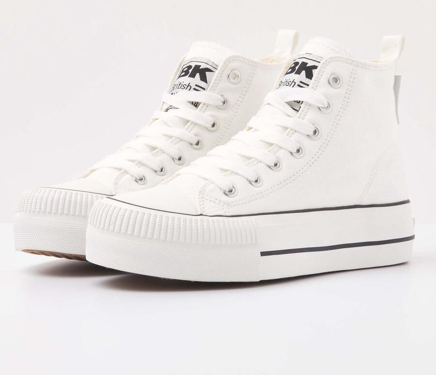 British Knights Kaya Mid Dames Sneakers Hoog Wit Katoen Vrouwen Schoenen - Foto 8