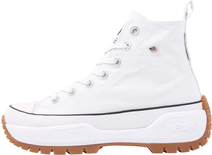 British Knights Kaya Mid Fly Dames Sneakers Hoog Wit Katoen Vrouwen Schoenen - Foto 18