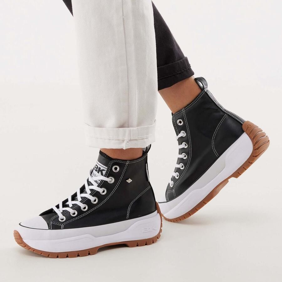 British Knights Kaya Mid Fly Dames Sneakers Hoog Zwart Vrouwen Schoenen - Foto 2