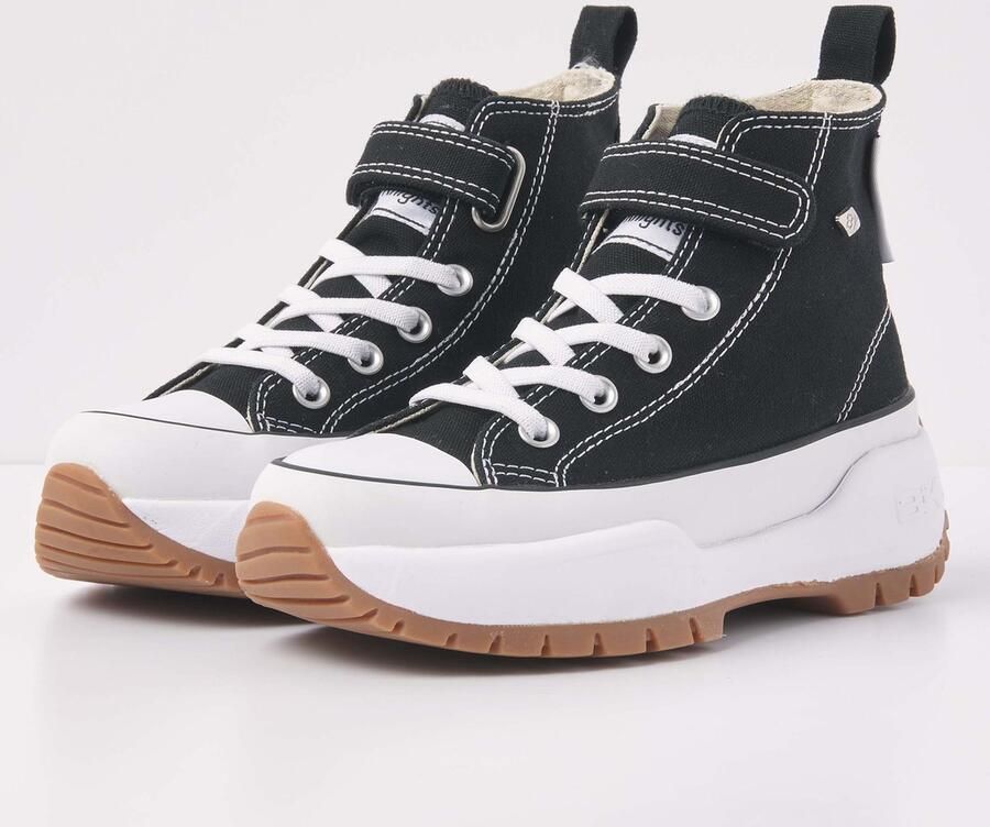 British Knights Kaya Mid Fly Meisjes Sneakers Hoog Zwart Katoen Meiden Schoenen