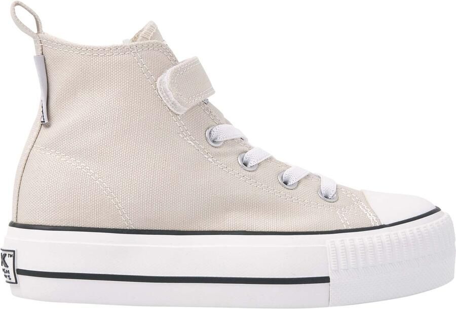 British Knights Kaya Mid Meisjes Sneakers Hoog Beige Katoen Meiden Schoenen
