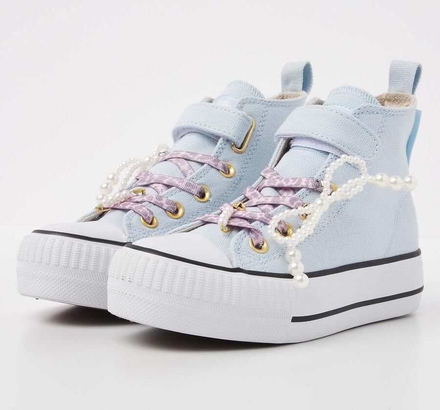 British Knights Kaya Mid Meisjes Sneakers Hoog Licht blauw Meiden Schoenen