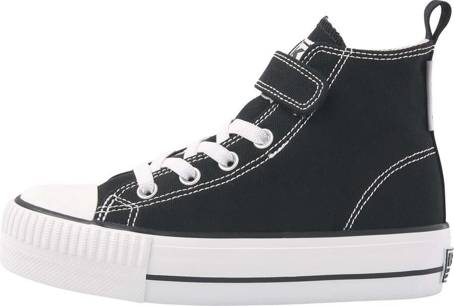 British Knights Kaya Mid Meisjes Sneakers Hoog Zwart Katoen Meiden Schoenen - Foto 5