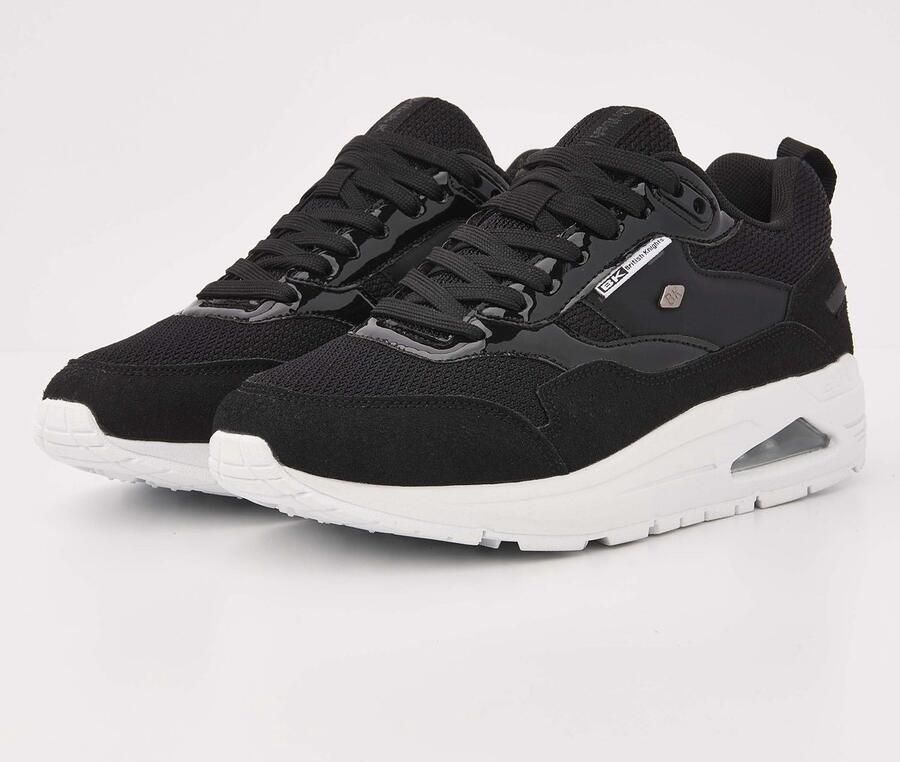British Knights Lennox imitatieleren mesh sneakers met air zwart wit - Foto 2