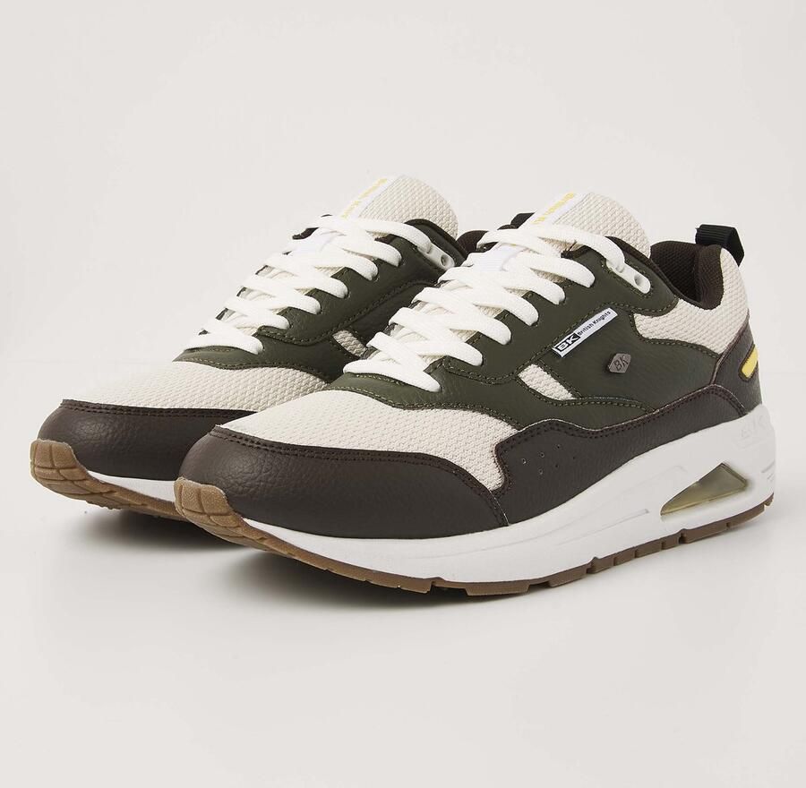 British Knights Lennox Heren Sneakers Laag Donker bruin Groen Beige Geel Mannen Schoenen