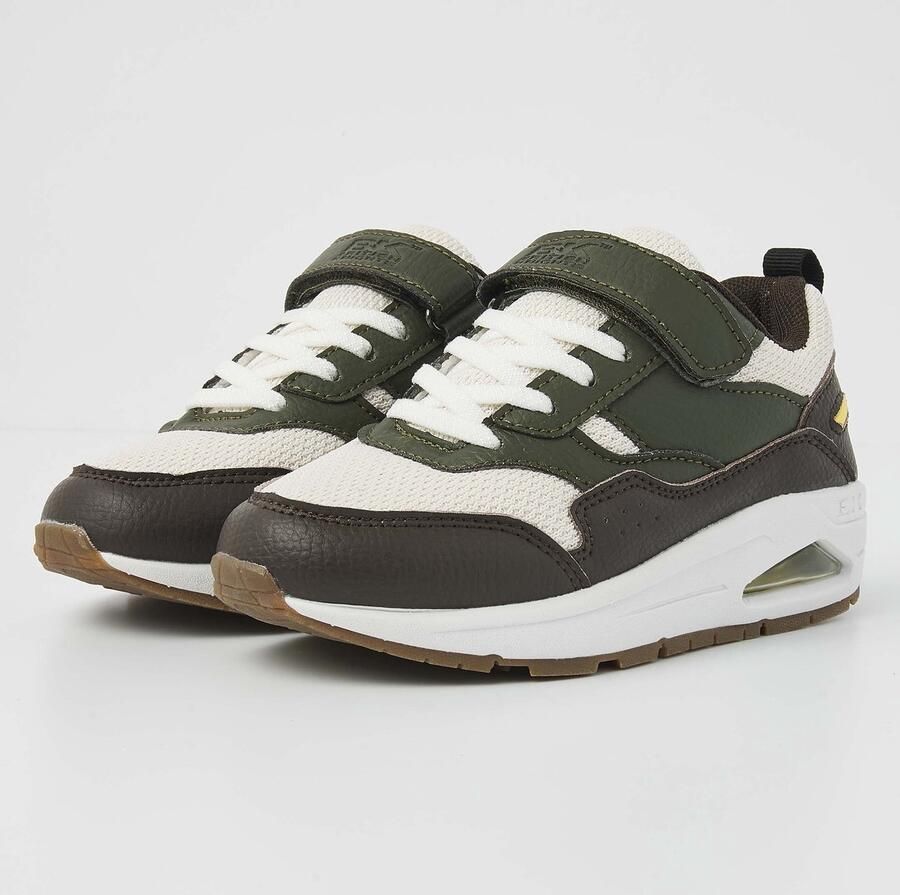 British Knights Lennox Jongetjes Sneakers Laag Donker bruin Groen Beige Geel Jongens Schoenen