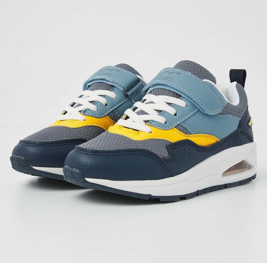 British Knights Lennox Jongetjes Sneakers Laag Grijs Donker blauw Oker Jongens Schoenen