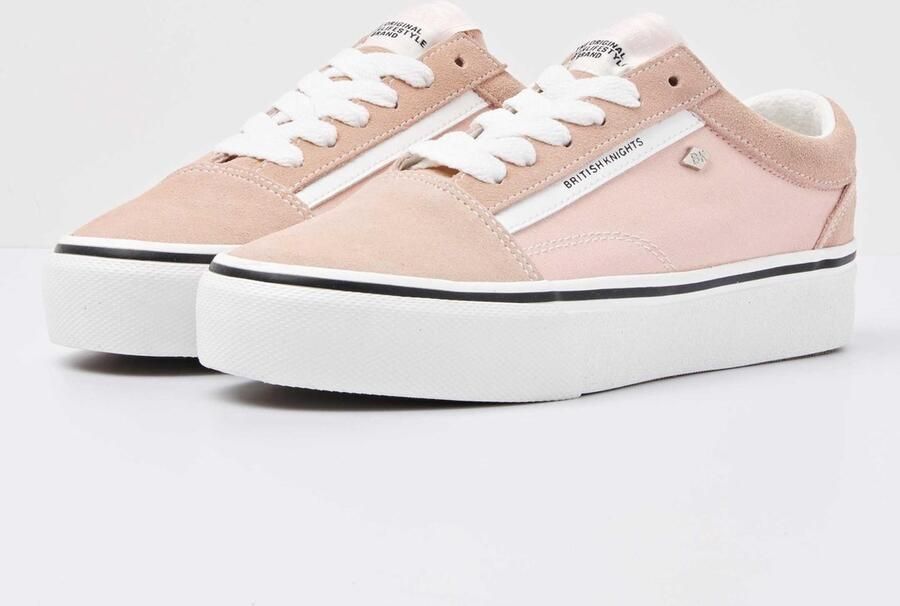 British Knights Mack Platform Dames Sneakers Laag Roze Suede Vrouwen Schoenen - Foto 6