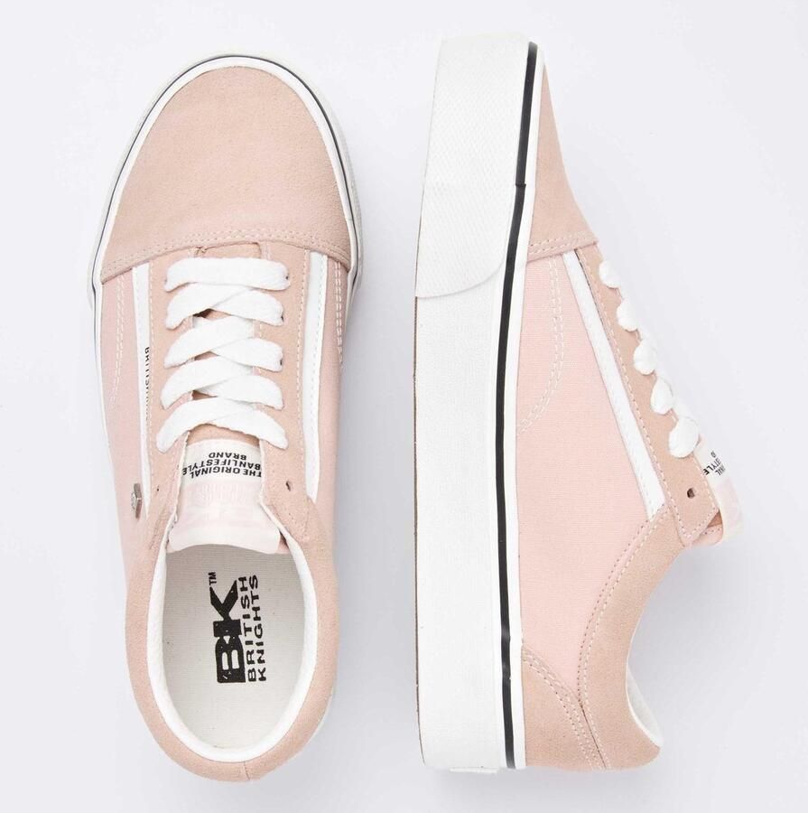 British Knights Mack Platform Dames Sneakers Laag Roze Suede Vrouwen Schoenen - Foto 3