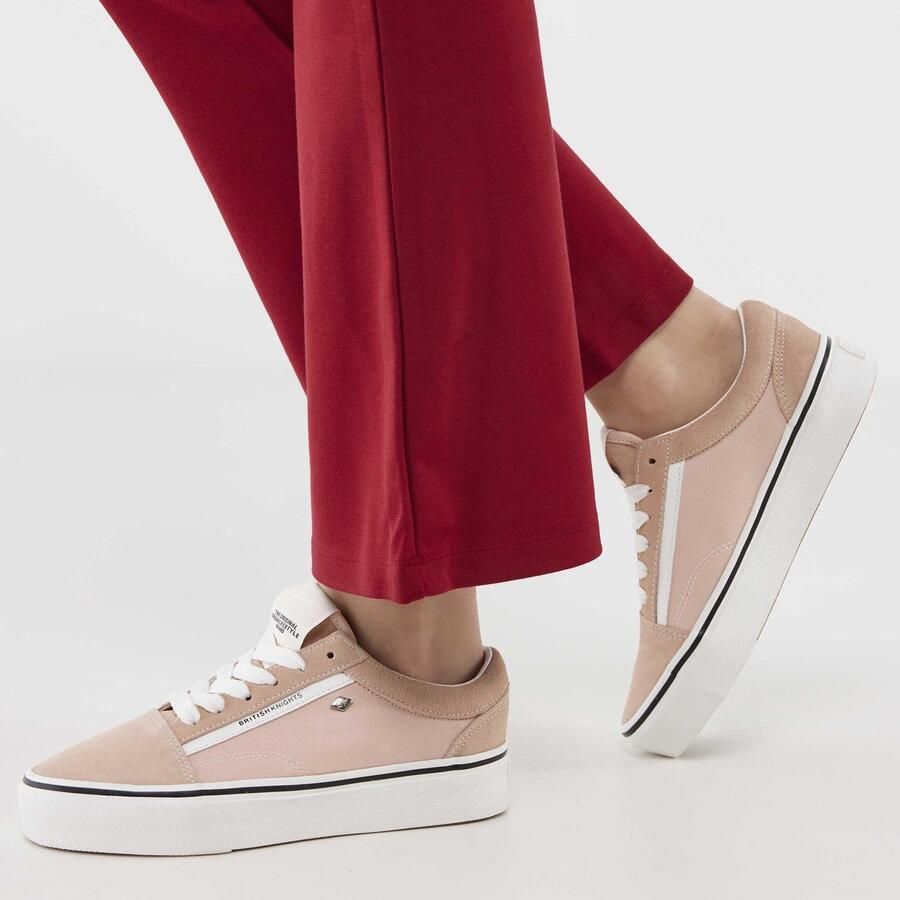 British Knights Mack Platform Dames Sneakers Laag Roze Suede Vrouwen Schoenen - Foto 2