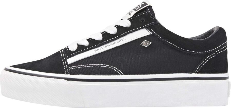 British Knights Platform Mack velours sneakers zwart wit - Foto 10