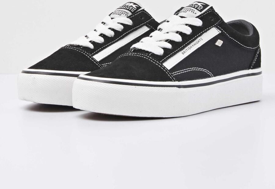 British Knights Platform Mack velours sneakers zwart wit - Foto 9