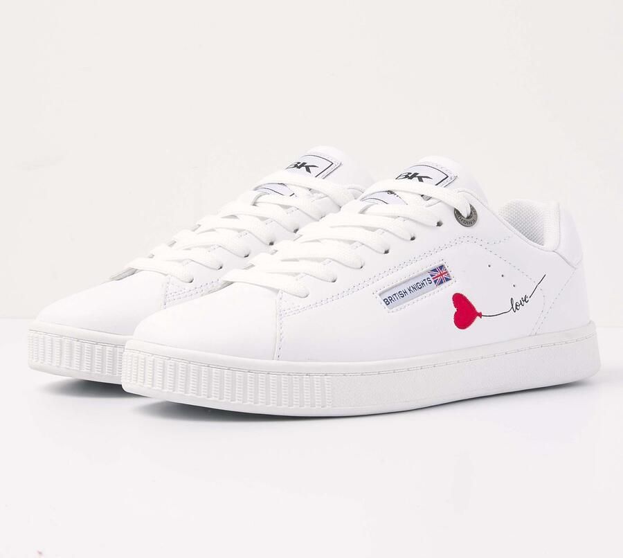 British Knights Mist Dames Sneakers Laag Wit Hart Vrouwen Schoenen