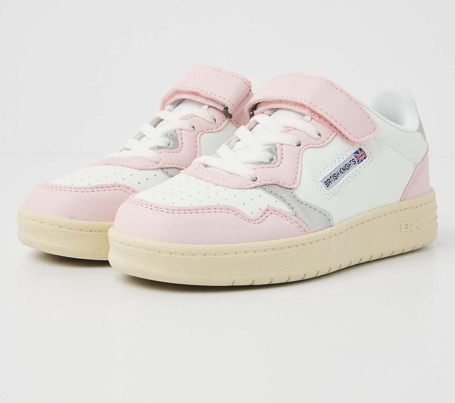 British Knights Noors Meisjes Sneakers Laag Wit Zacht roze Zilver Meiden Schoenen