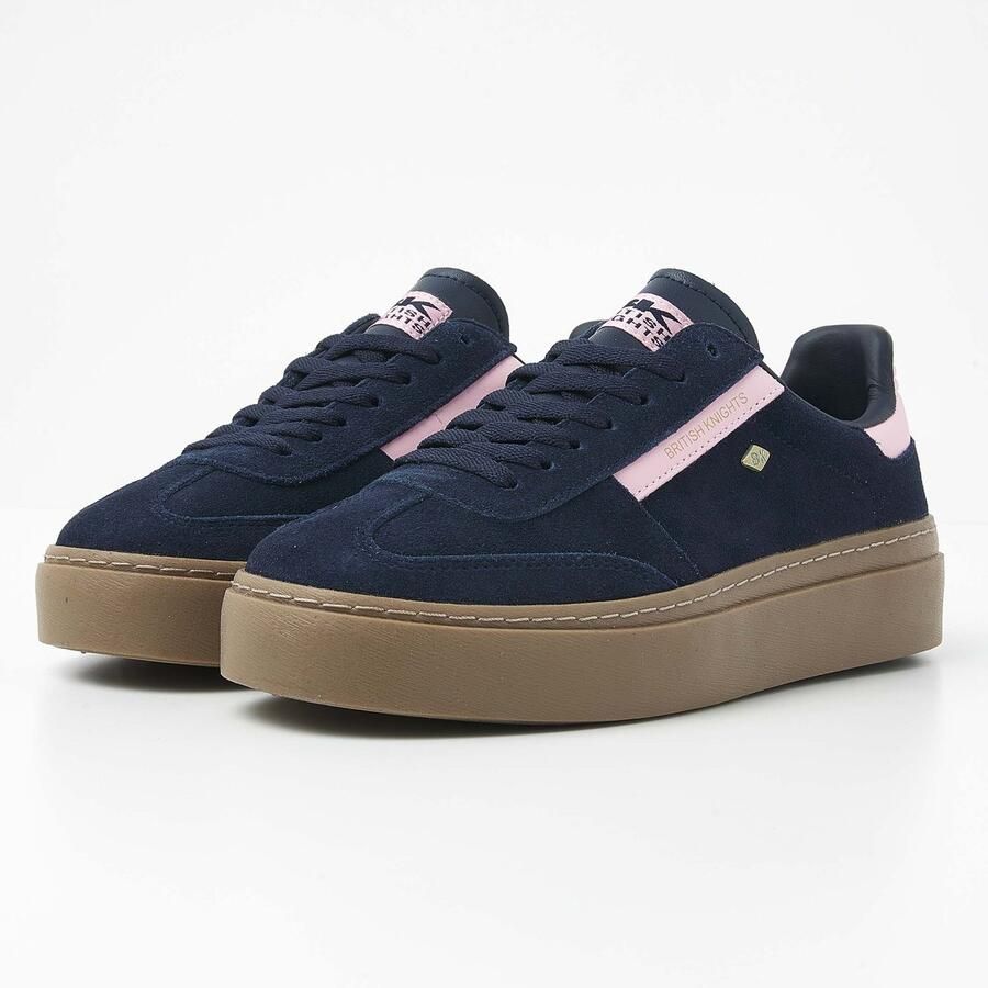 British Knights Re-Issue Dames Sneakers Laag Blauw Suede Vrouwen Schoenen
