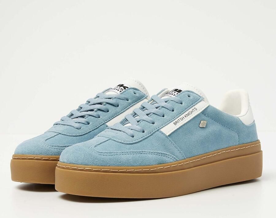 British Knights Re-Issue Dames Sneakers Laag Blauw Suede Vrouwen Schoenen