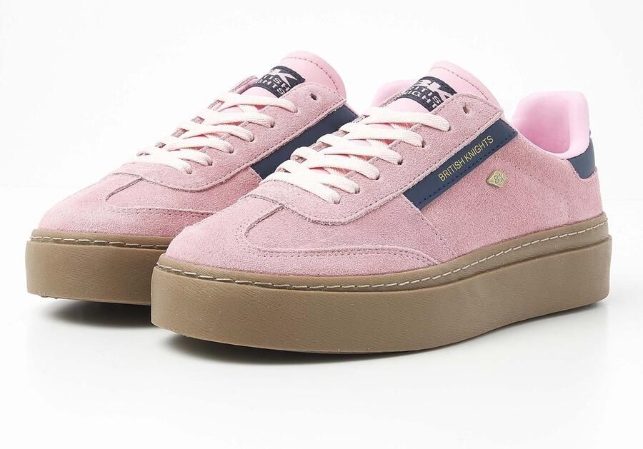 British Knights Re-Issue Dames Sneakers Laag Roze Suede Vrouwen Schoenen