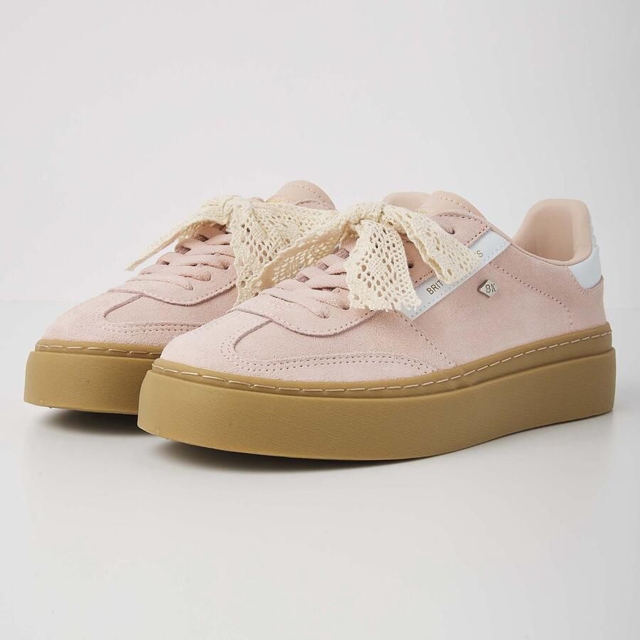 British Knights Re-Issue Dames Sneakers Laag Zacht roze Wit Vrouwen Schoenen
