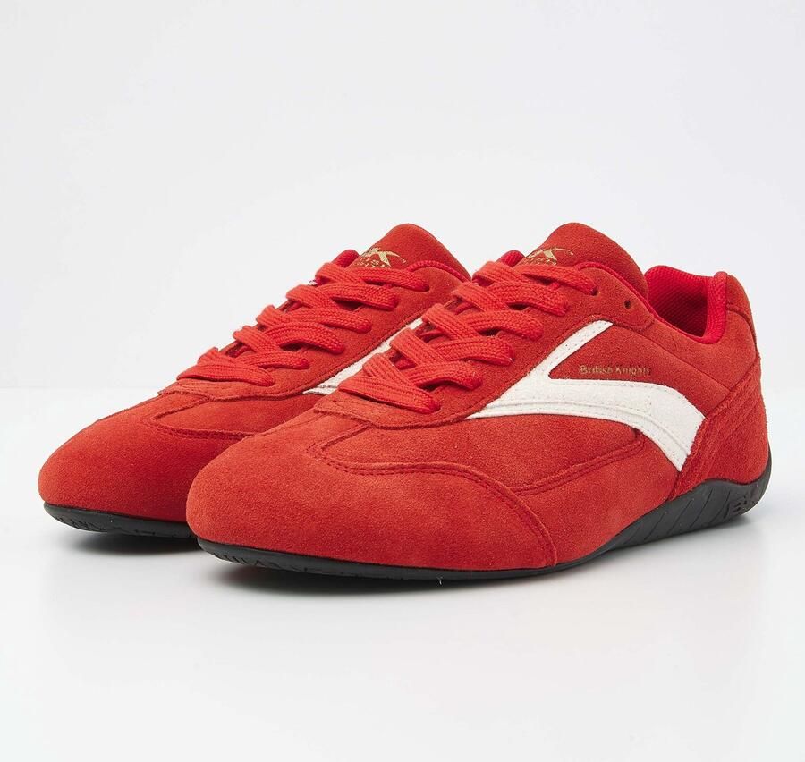 British Knights Swayco Dames Sneakers Laag Rood Suede Vrouwen Schoenen - Foto 4