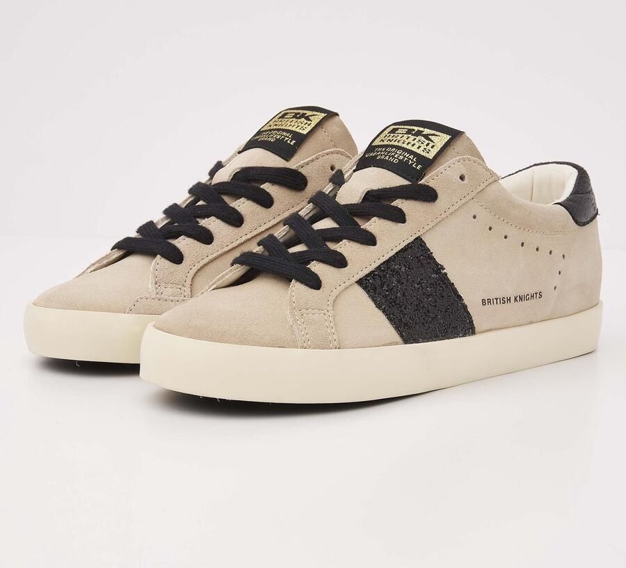 British Knights Syra Dames sneakers laag Beige Zwart Vrouwen schoenen Suede