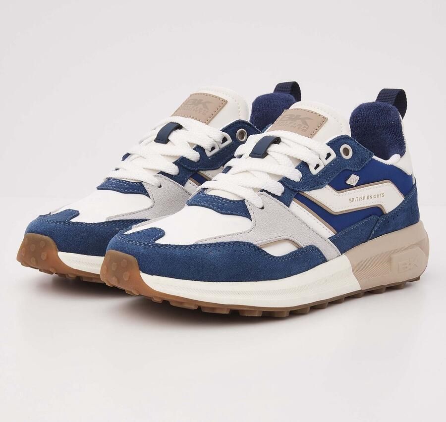 British Knights Veli Dames sneakers laag Donker Blauw Gebroken Wit Taupe Vrouwen schoenen Suede