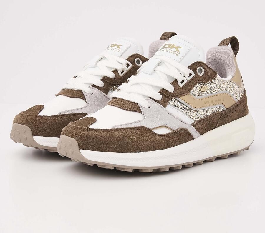 British Knights Veli Dames sneakers laag Taupe Wit Gebroken Wit Vrouwen schoenen Suede - Foto 9