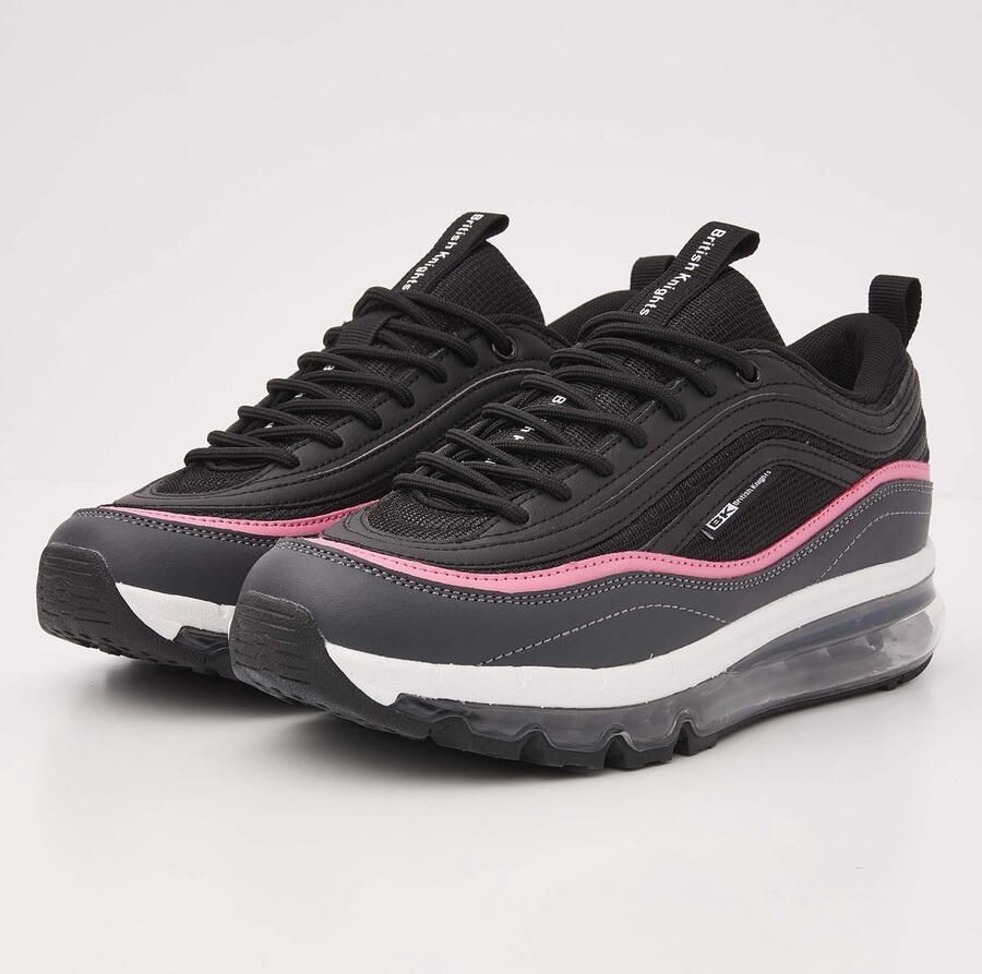 British Knights Zion Dames sneakers laag Zwart Grijs Roze Vrouwen schoenen