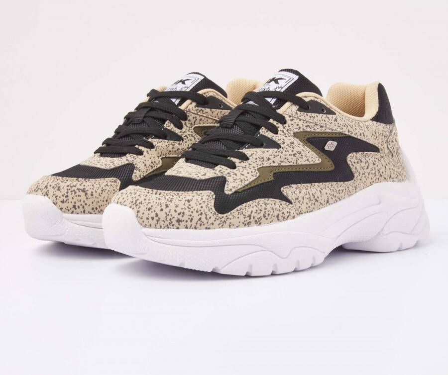 British Knights GALAXY Dames sneakers laag Beige cheetah