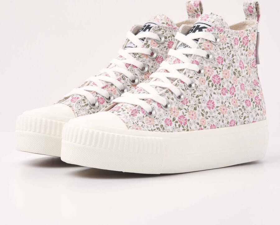 British Knights KAYA MID Dames sneakers hoog Perzik bloemen