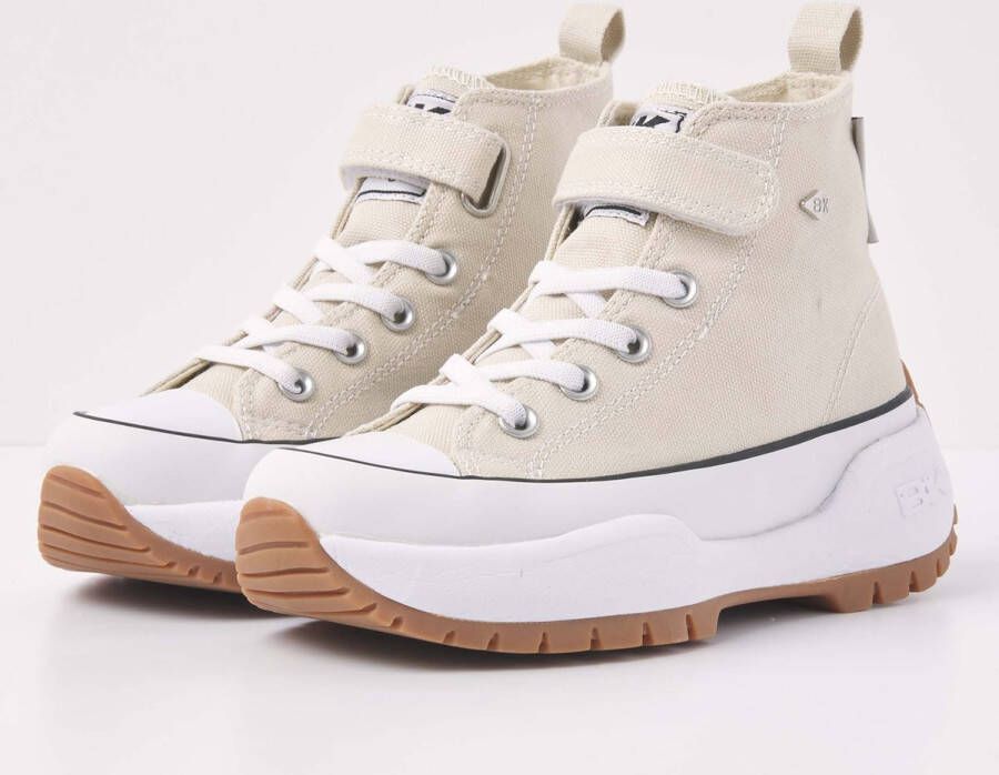 British Knights Kaya Mid Fly Meisjes Sneakers Hoog Beige Katoen Meiden Schoenen
