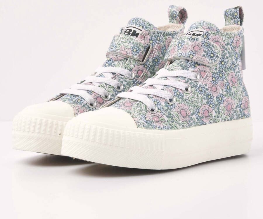 British Knights KAYA MID Meisjes sneakers hoog Roze bloemen