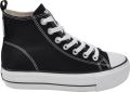 British Knights Kaya Mid Dames Sneakers Hoog Zwart Katoen Vrouwen Schoenen - Zwart