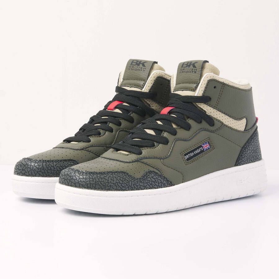 British Knights NOORS MID Heren sneakers hoog Olijf groen