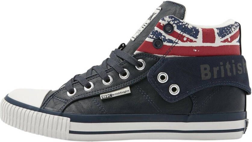 British Knights ROCO Heren hoge sneakers union jack print Donker blauw