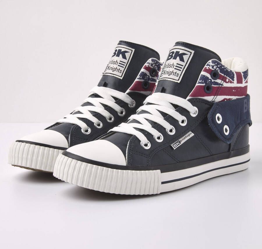 British Knights ROCO Heren hoge sneakers union jack print Donker blauw