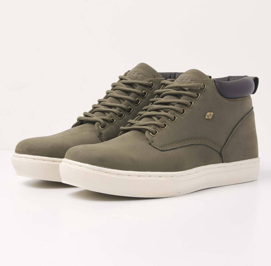 British Knights WOOD Heren sneakers hoog Olijf groen