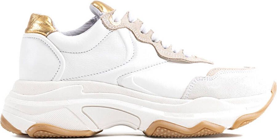 Bronx damessneaker chunky zool 66456 BAISLEY beige zwart - Foto 7