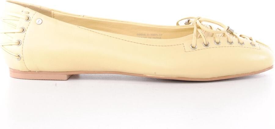 Bronx dames ballerine Serajaa leder lichtgeel