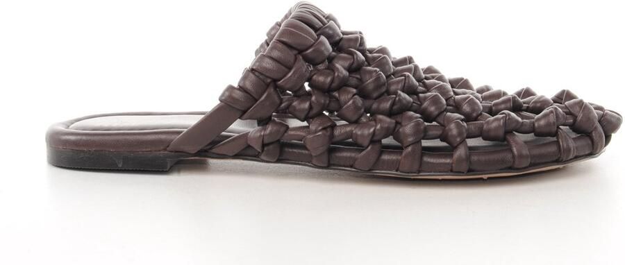 Bronx dames slipper Annaya leder bruin