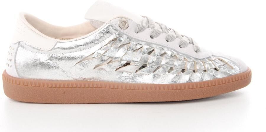 Bronx dames sneaker Bobbie Lace leder en suède zilver grijs