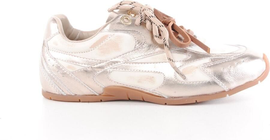 Bronx dames sneaker Myraa metallic leder platina wit