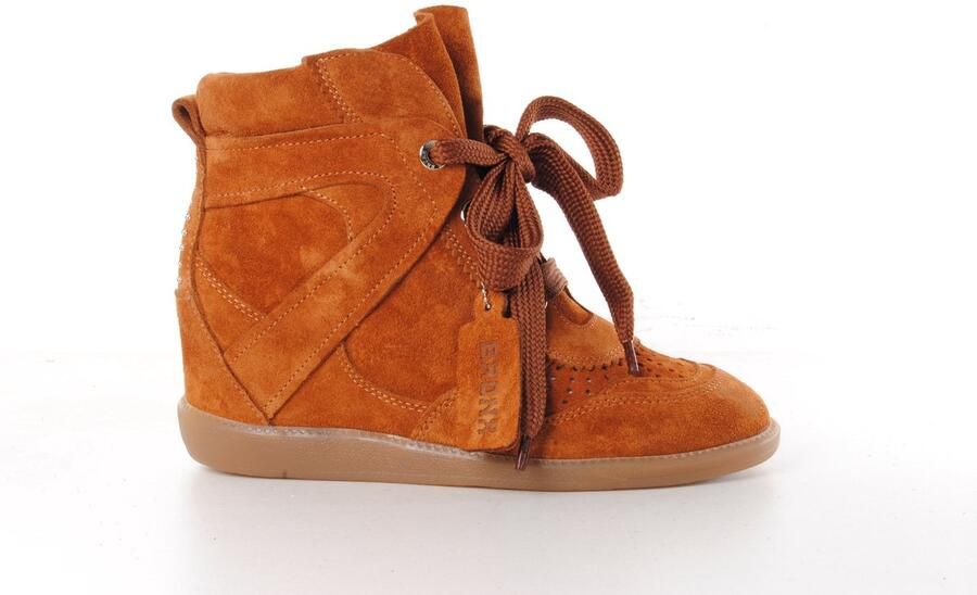 Bronx dames sneaker sleehak Jae-yy suede naturel