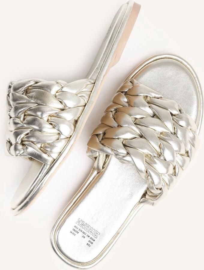 Bronx Gouden Leren Slippers Delan-y 8520-m - Foto 2