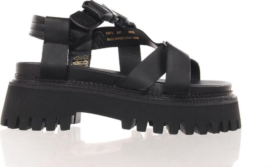 Bronx Stoere Damessandaal ""Groov-y Sandal Buckle"" zwart - Foto 11