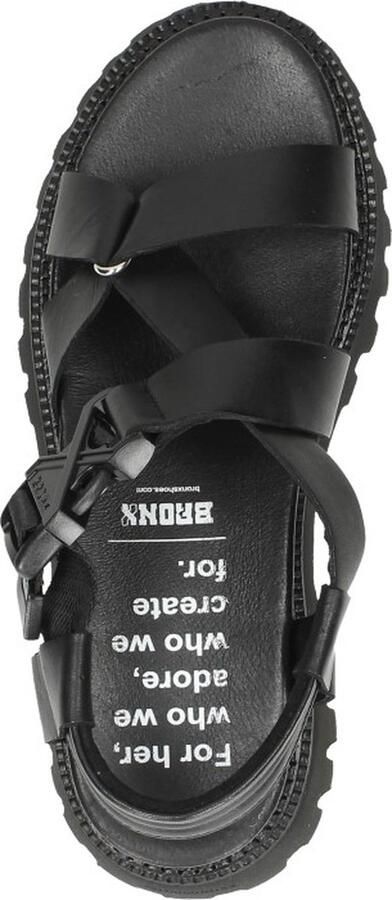 Bronx Stoere Damessandaal ""Groov-y Sandal Buckle"" zwart - Foto 17