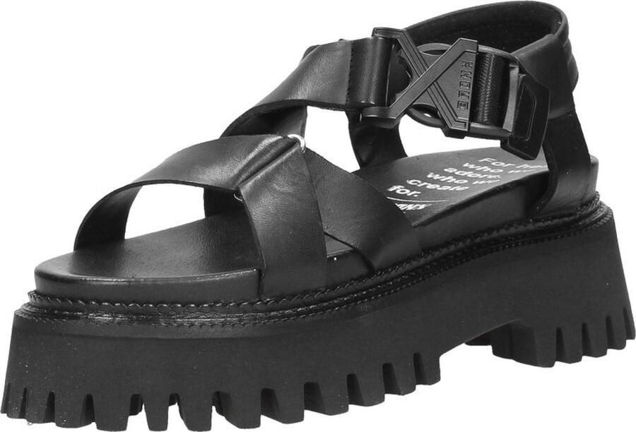 Bronx Stoere Damessandaal ""Groov-y Sandal Buckle"" zwart - Foto 6